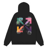 Off OW White Hoodie Colored crosses of yarn balls