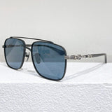 CHH Chrome Hearts Glasses Japanese large frame pure titanium engraved pattern myopia glasses frame