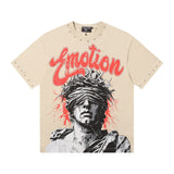 Men's t-shirt with rhinestone print, 100% cotton, american vintage style
