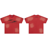 Hip-hop streetwear short sleeve tee - 100% cotton street print