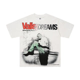 Duaa american street pure cotton t-shirt g direct injection retroprinting