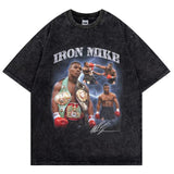 Mike Tyson T-Shirt Vintage Character Print Loose T-Shirt