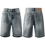 Purple Brand Denim Shorts rhinestone