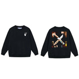 Off OW White Sweatshirt Monet oil paintings