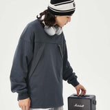 Unisex Sweatshirt Autumn Pocket round Neck