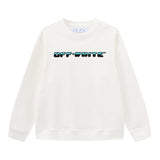 Off OW White Sweatshirt blue and white blocks
