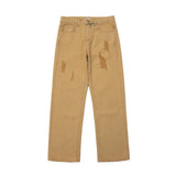 Unisex Jeans Retro Washed Ripped Jeans