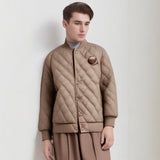 Men Jacket Vintage Baseball Collar Cotton Jacket