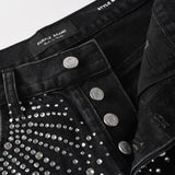 Purple Brand Denim Shorts Rhinestones
