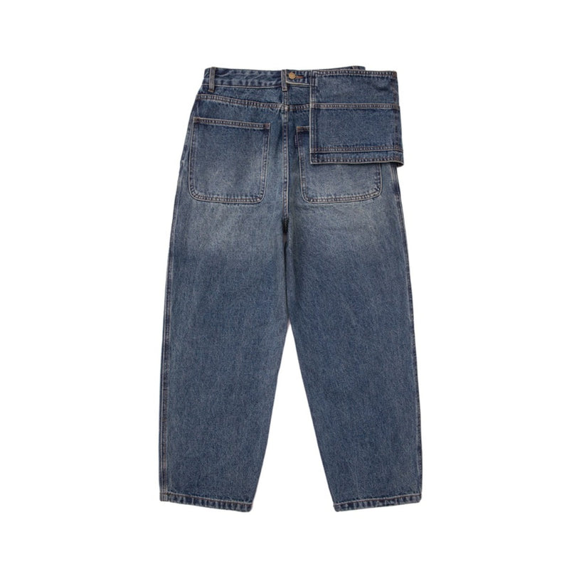 Unisex Jeans Retro Washed Loose Straight Jeans