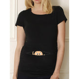 Pregnancy Shirt Maternity Cute Baby Print O-Neck
