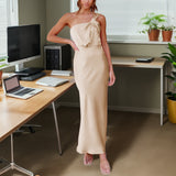 Work Dresses Temperament Elegant One Shoulder Slim Fit Dress
