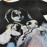 Men's t-shirt with rhinestone print, 100% cotton print