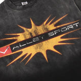 Valley retro cotton t-shirt - washed, distressed, hip-hop print