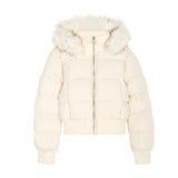 Unisex Down Jacket Winter Fur Collar Short Hooded Bakery