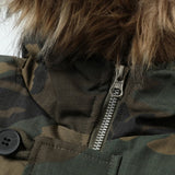 Unisex Down Jacket Men's Winter Camouflage Fur Collar Padded Jacket