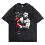 Mike Tyson T-Shirt Vintage Character Print Loose T-Shirt