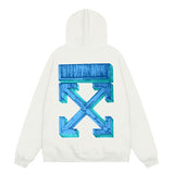 Off OW White Hoodie Blue 3D shape