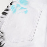 Purple Brand Denim Shorts High Street Tie-Dye Printing