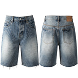 Purple Brand Denim Shorts Rhinestones