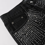 Purple Brand Denim Shorts Rhinestones