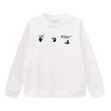 Off OW White Sweatshirt Red dissolved water droplets