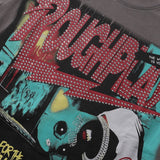 Rough play direct injection hip hop printing hot diamond washed pure cotton t-shirt g