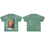 Hip-hop streetwear short sleeve tee - 100% cotton street print