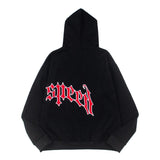 Hip-hop hoodie american high street street embroidered letter hot diamond cardigan terry hooded sweatshirt hoodie outwear