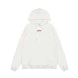 Off OW White Hoodie Blue 3D shape
