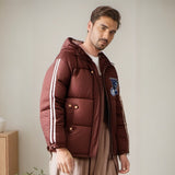 Men Jacket Retro Workwear Cotton-Padded Coat Men's Winter Loose