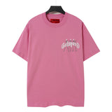 Men's youth t-shirt with rhinestone print, 100% cotton, american retro style