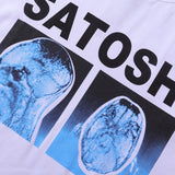 American satoshi direct-print letter graphic 100% cotton t-shirt