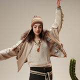 Unisex Sweater Fall Color-Blocking Casual Jacket