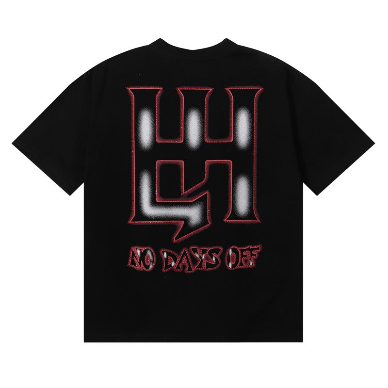 Life hustlers hot diamond cotton t-shirt with hip-hop print