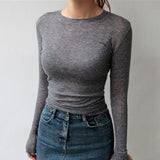 Women Long Sleeve Shirt Women's Sexy Top Long Sleeve Bottoming Shirt