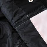 Unisex down jacket quilted motorcycle style outwear