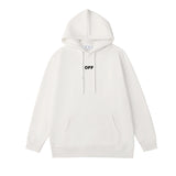 Off OW White Hoodie Earth and Moon orbit