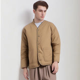 Men Jacket Winter Loose V-neck Cardigan Jacket