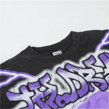 Valley washed t-shirt - men's hip hop print - 100% cotton