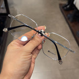 CHH Chrome Hearts Glasses Ultra Light Pure Titanium Polygon Frame Myopia Glasses Frame