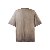 American vintage street T-shirt character print men's summer loose half sleeve