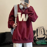 Men Hoodie American Sweater Boys Spring and Autumn Winter Coat round Neck Long Sleeve