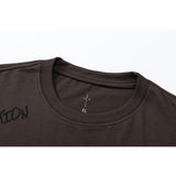 Travis Scott T-Shirt Travis Scott ts Face Print Short Sleeve T-Shirt Loose Crew Neck