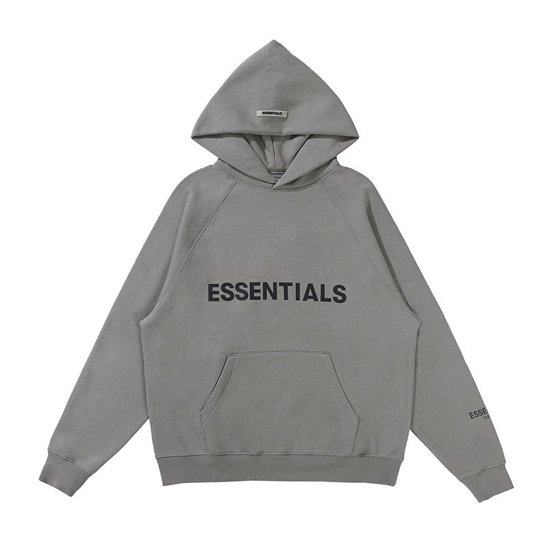Hip-hop hoodie fall and winter american street fashion ess chest rubberized letter loose terry pullover hooded sweatshirt