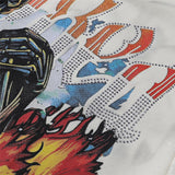 Bkys hot diamond american printing pure cotton t-shirt g