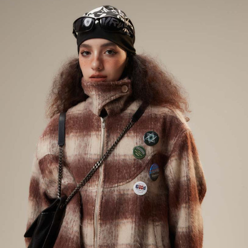 Unisex Sweater Autumn Trendy Plaid Casual Jacket