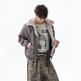 Unisex Down Jacket Men's Winter Fur Collar Padded Jacket