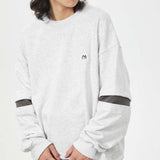 Unisex Sweatshirt Fall Sleeves Contrast Color Sweatshirt