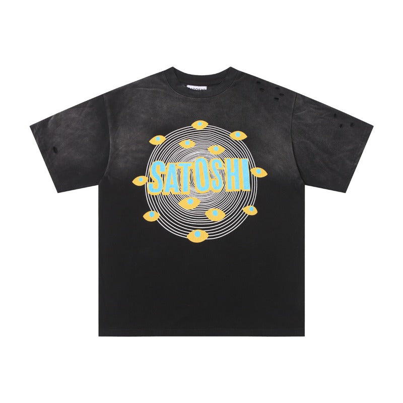 Valley retro cotton t-shirt for men - direct-to-garment hip hop print